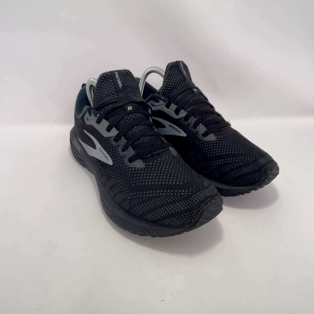 Brooks Revel 6 Mens 10 D Black Blackened Pearl Grey Running Shoes 1103981D072